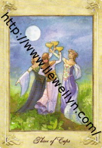 3 Cups From Llewelly tarot - http://llewellyn.com